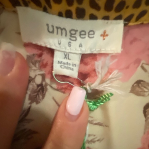 Umgee Women’s Floral Leopard Print Oversized Beautiful Blouse New XL-2XL - Picture 5 of 13